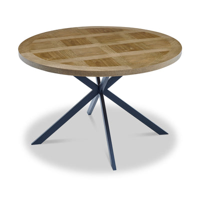 Klara Oak Parquet 120cm Round Dining Table
