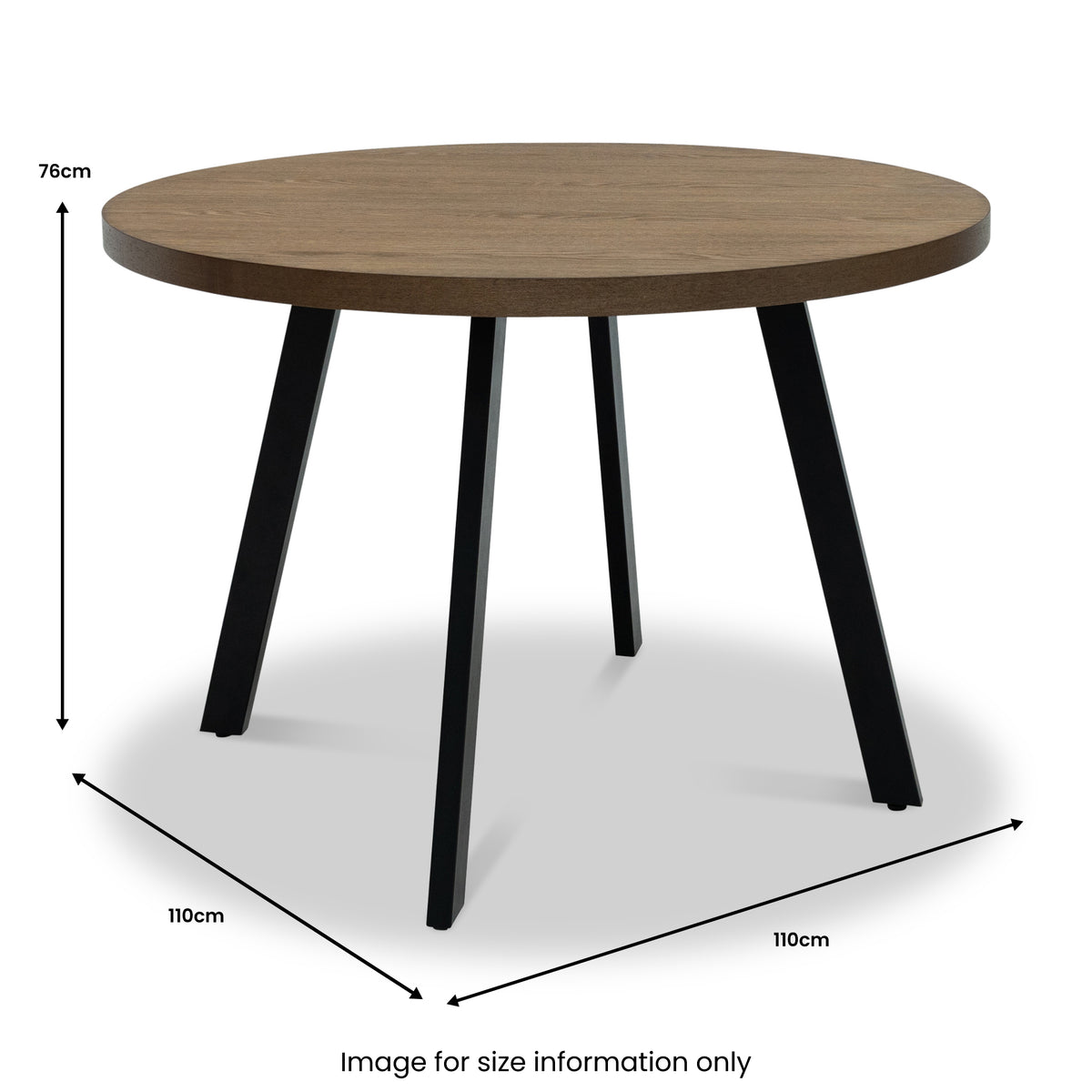 Harding 110cm Round Dining Table w 4 Chairs Front1 from Roseland Furniture