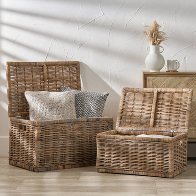 Kubu Rectangular Basket Chests Set of 2