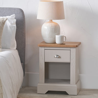 Fairford Pine and Oak 1 Drawer Bedside Table