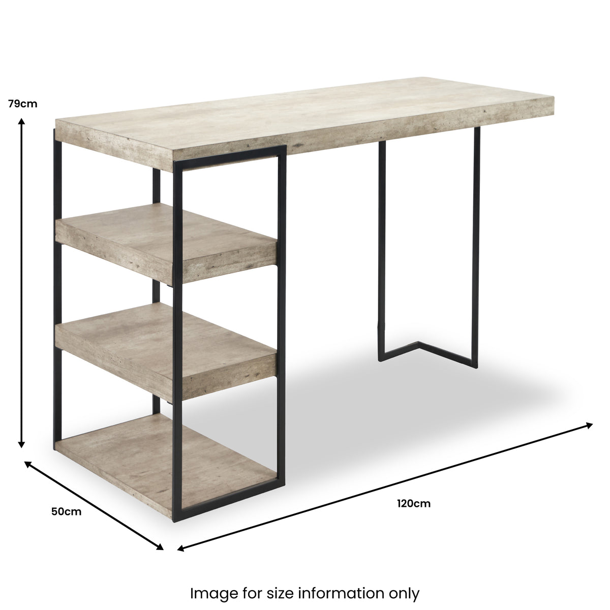 Jersey Concrete Effect Desk from Roseland Furniture