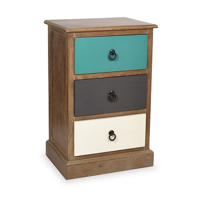 Loft Pine 3 Drawer Bedside Table