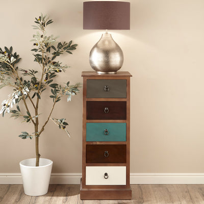 Loft Pine 5 Drawer Tallboy