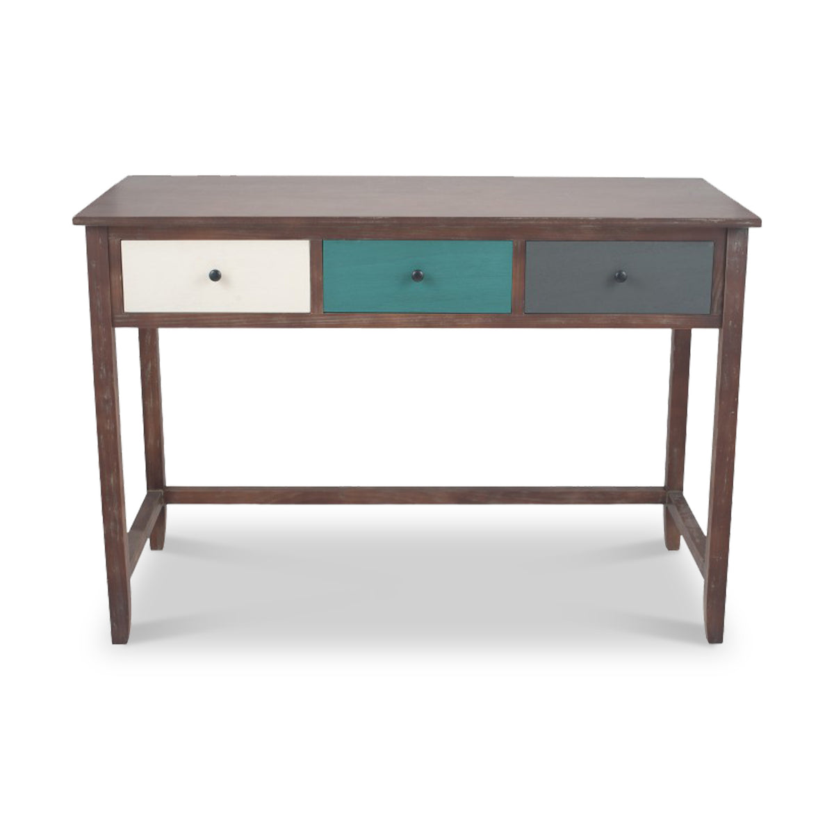 Loft Blue Multicoloured 3 Drawer Desk from Roseland Furniture