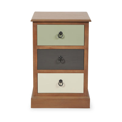 Loft Pine 3 Drawer Bedside Table