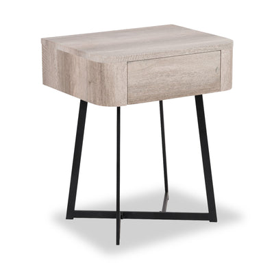 Ukiah Oak Effect 1 Drawer Bedside Table