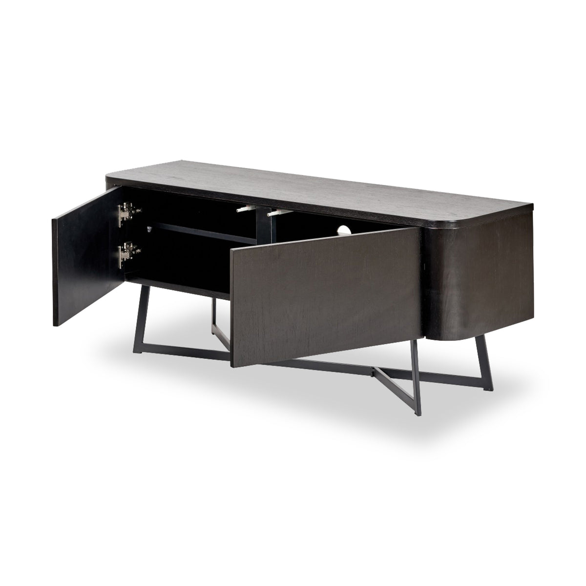 Ukiah Black Ash 2 Door Low Unit from Roseland Furniture