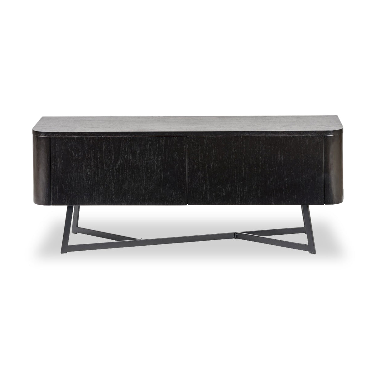 Ukiah Black Ash 2 Door Low Unit from Roseland Furniture