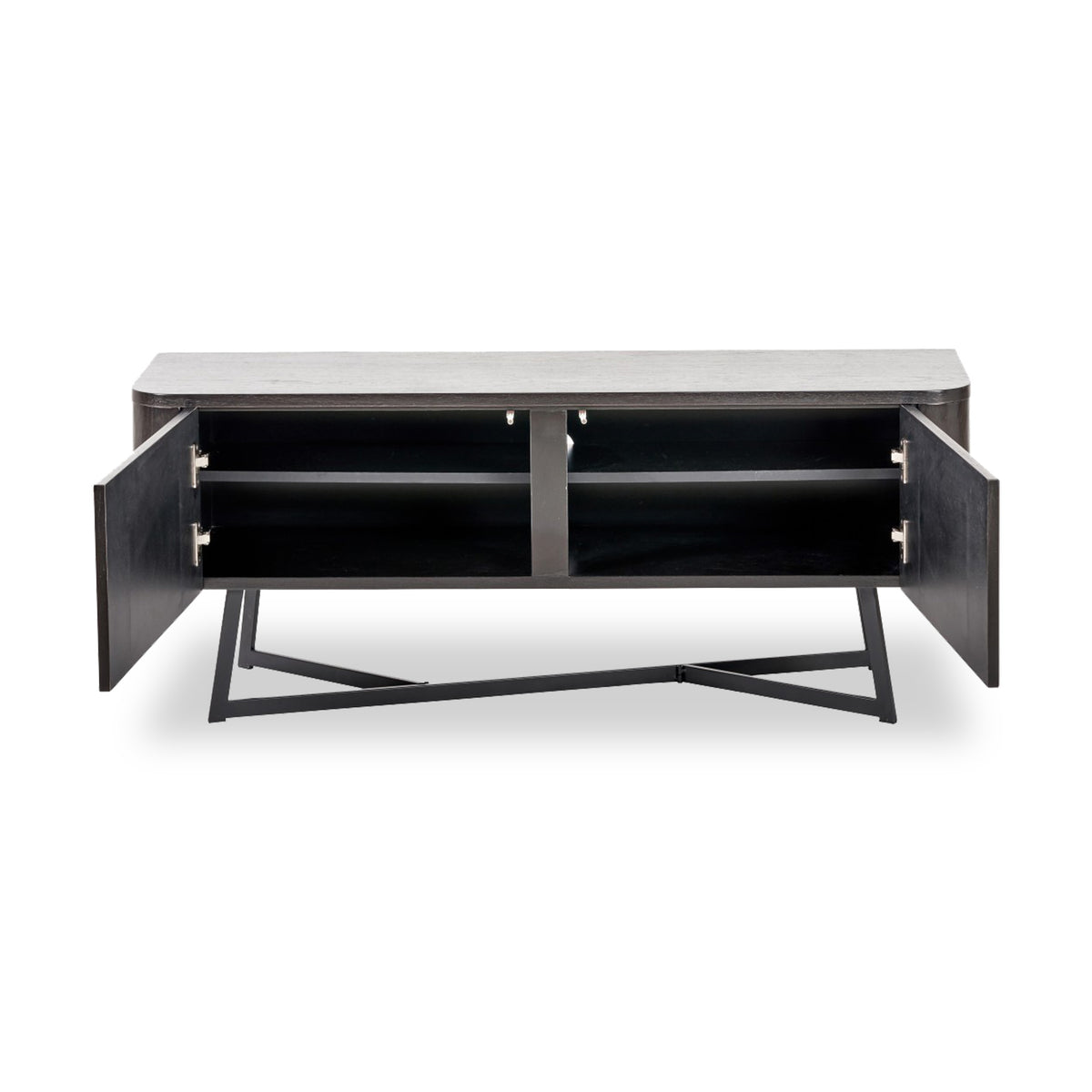 Ukiah Black Ash 2 Door Low Unit from Roseland Furniture