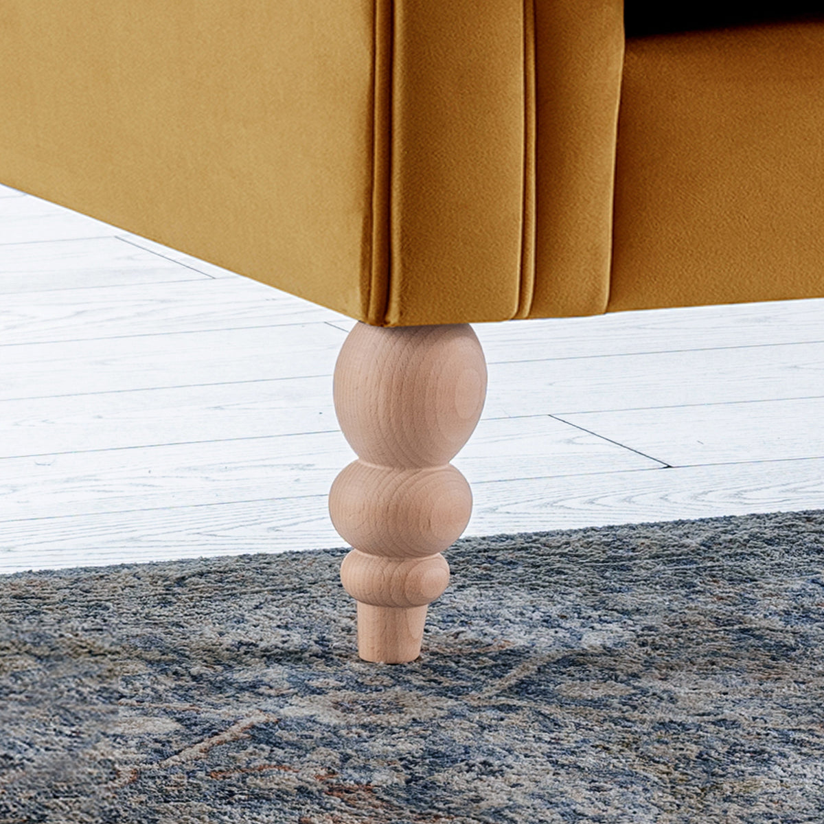 Balmoral Ochre Velvet Chesterfield Armchair