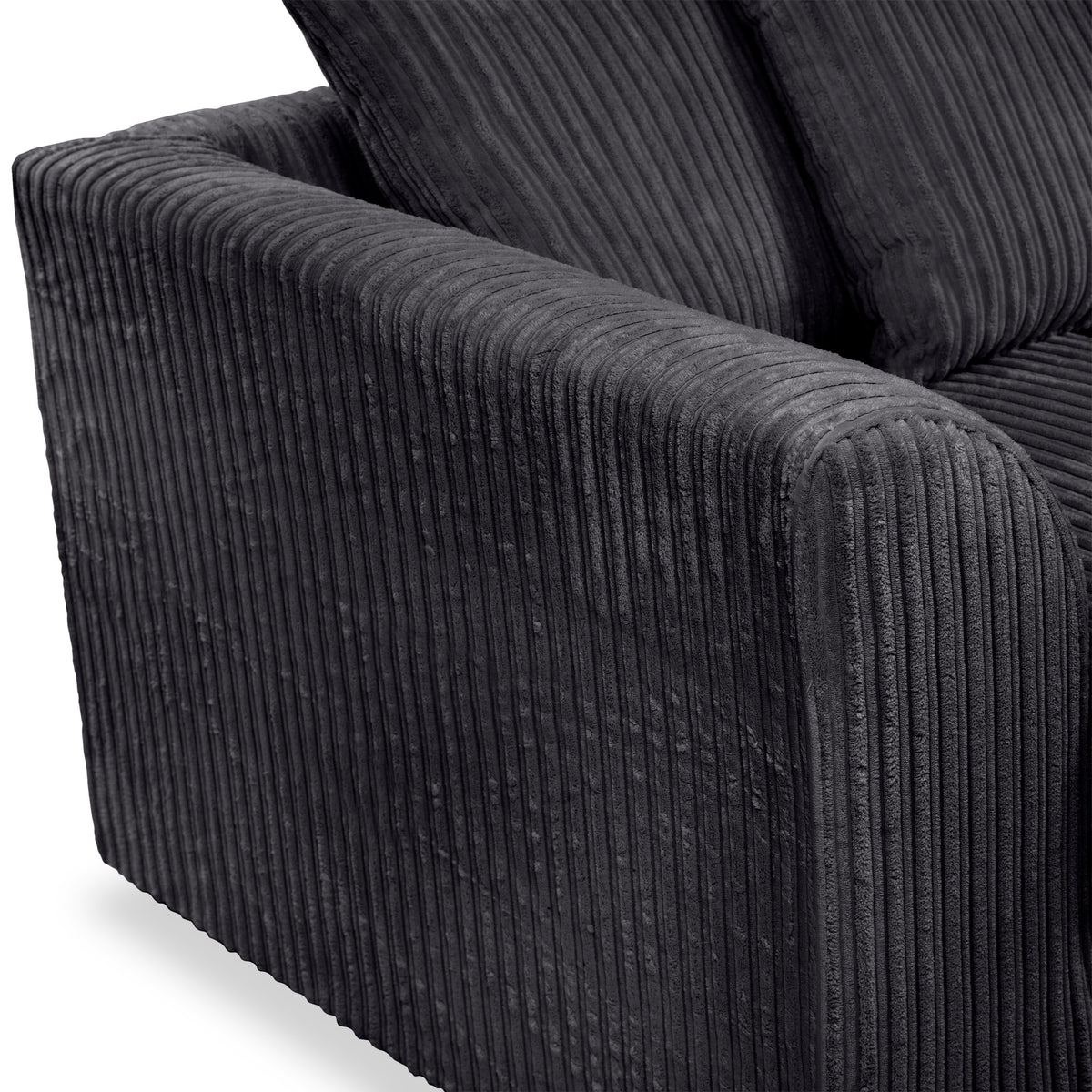 Bletchley Black Jumbo Cord 2 Seater Sofa from Roseland Furniture