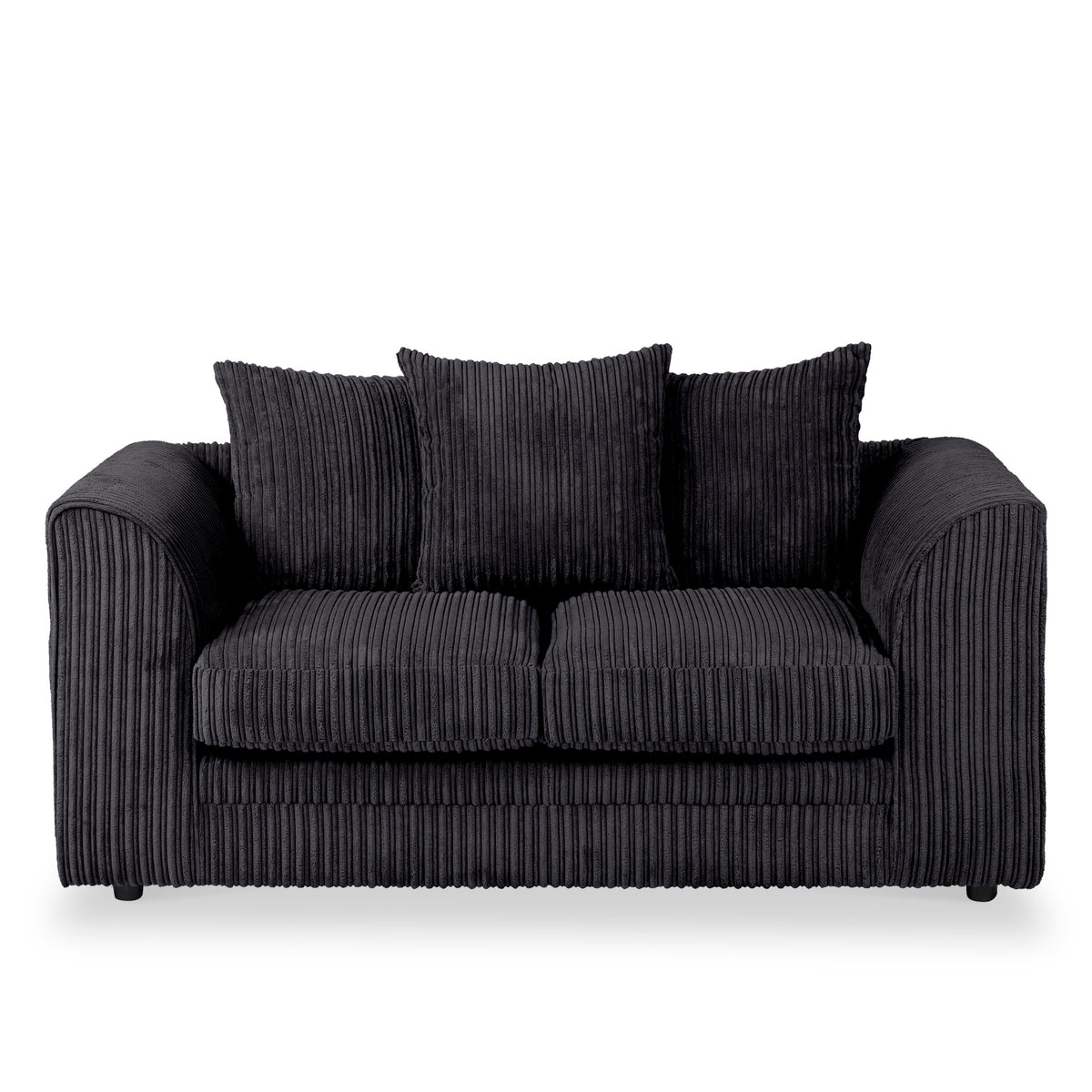 Bletchley Black Jumbo Cord 2 Seater Sofa from Roseland Furniture