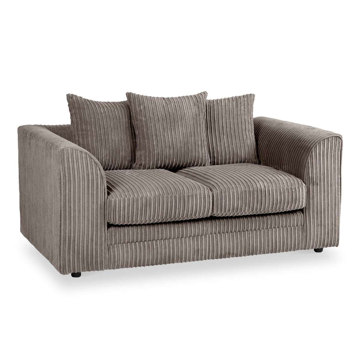 Bletchley Charcoal Jumbo Cord 2 Seater Couch from Roseland Furniture