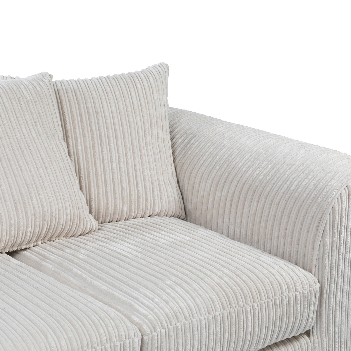 Bletchley Cream Jumbo Cord 2 Seater Sofa from Roseland Furniture