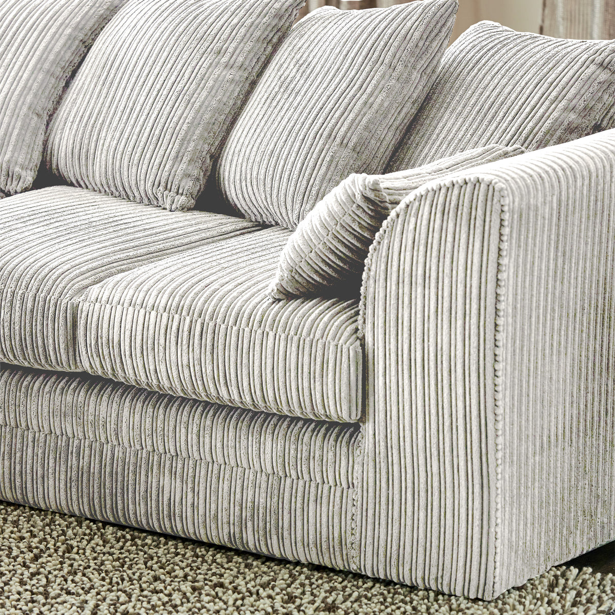 Bletchley Cream Jumbo Cord 2 Seater Sofa from Roseland Furniture