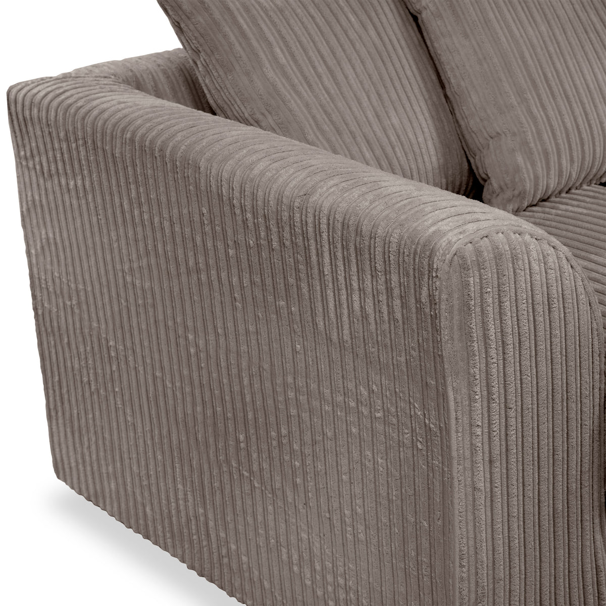 Bletchley Charcoal Jumbo Cord 3 Seater Sofa from Roseland Furniture