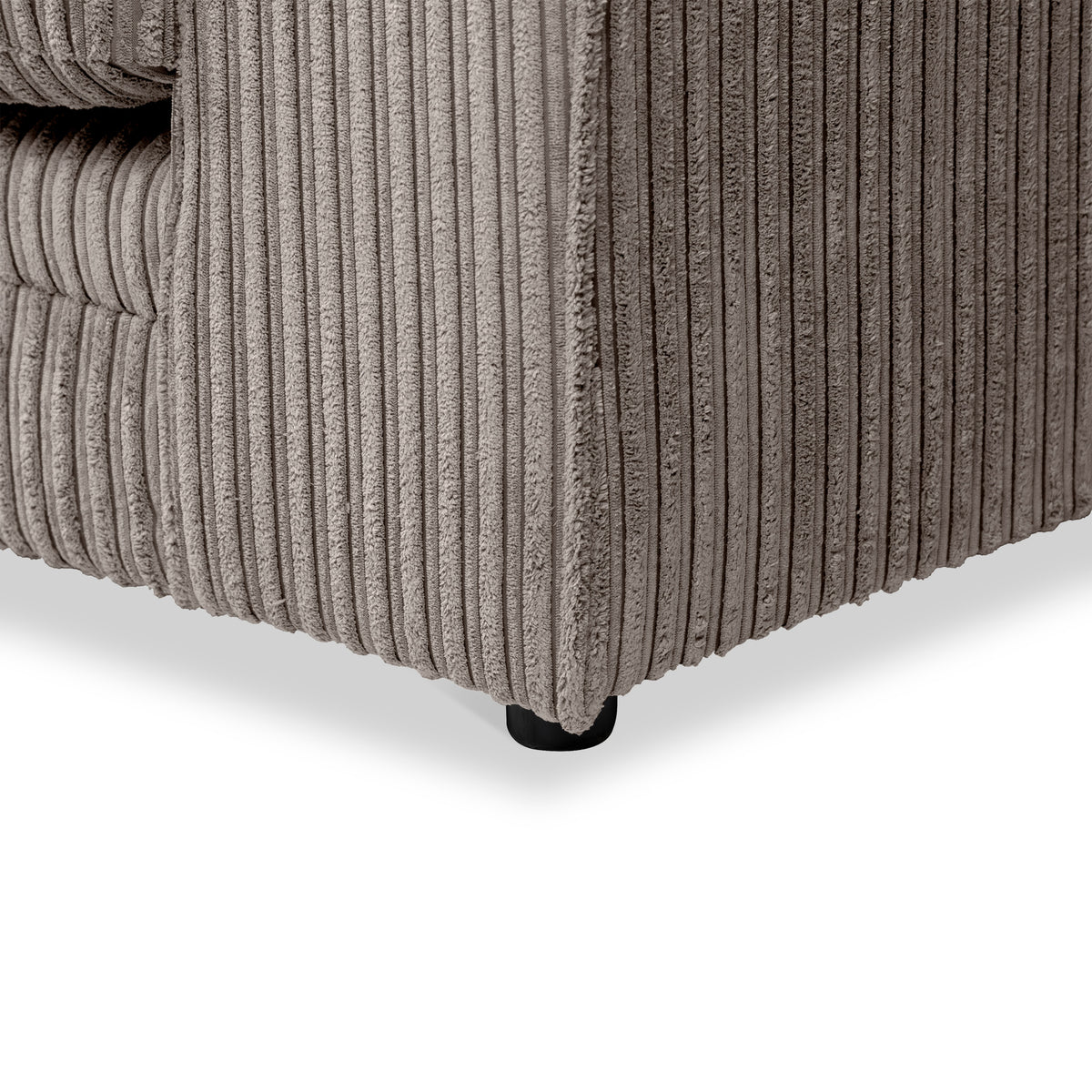 Bletchley Charcoal Jumbo Cord 3 Seater Sofa from Roseland Furniture