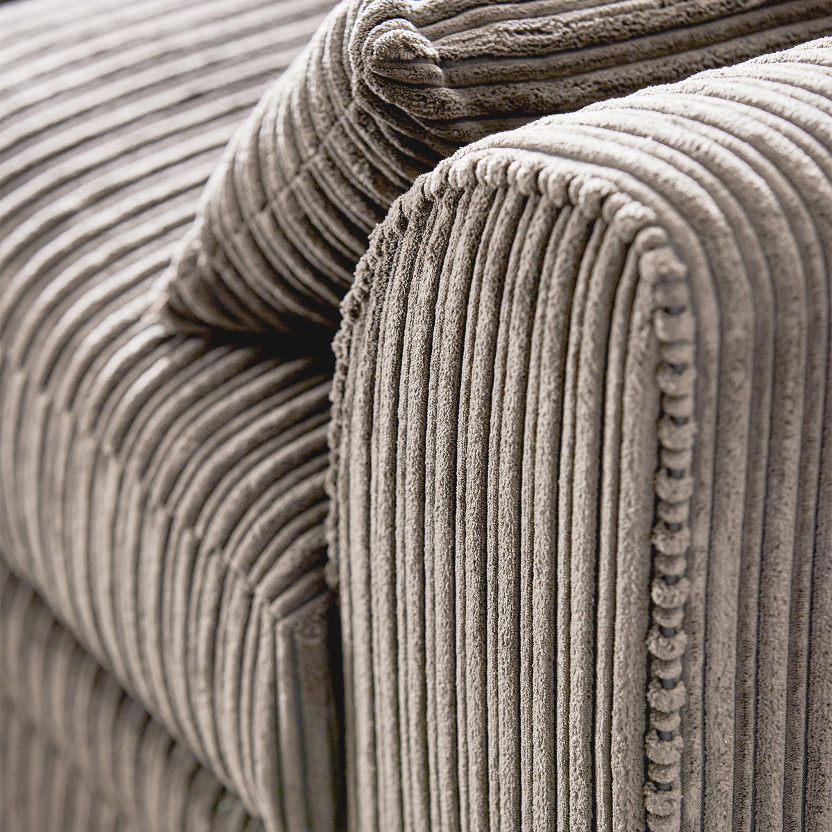 Bletchley Charcoal Jumbo Cord 3 Seater Sofa from Roseland Furniture