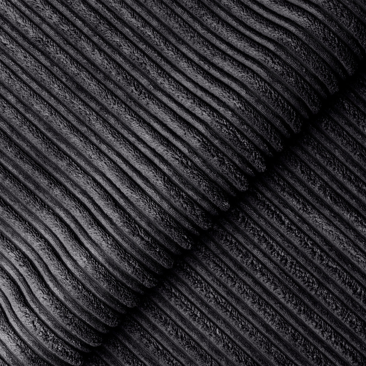 Bletchley Black Jumbo Cord Chaise Sofa from Roseland Furniture