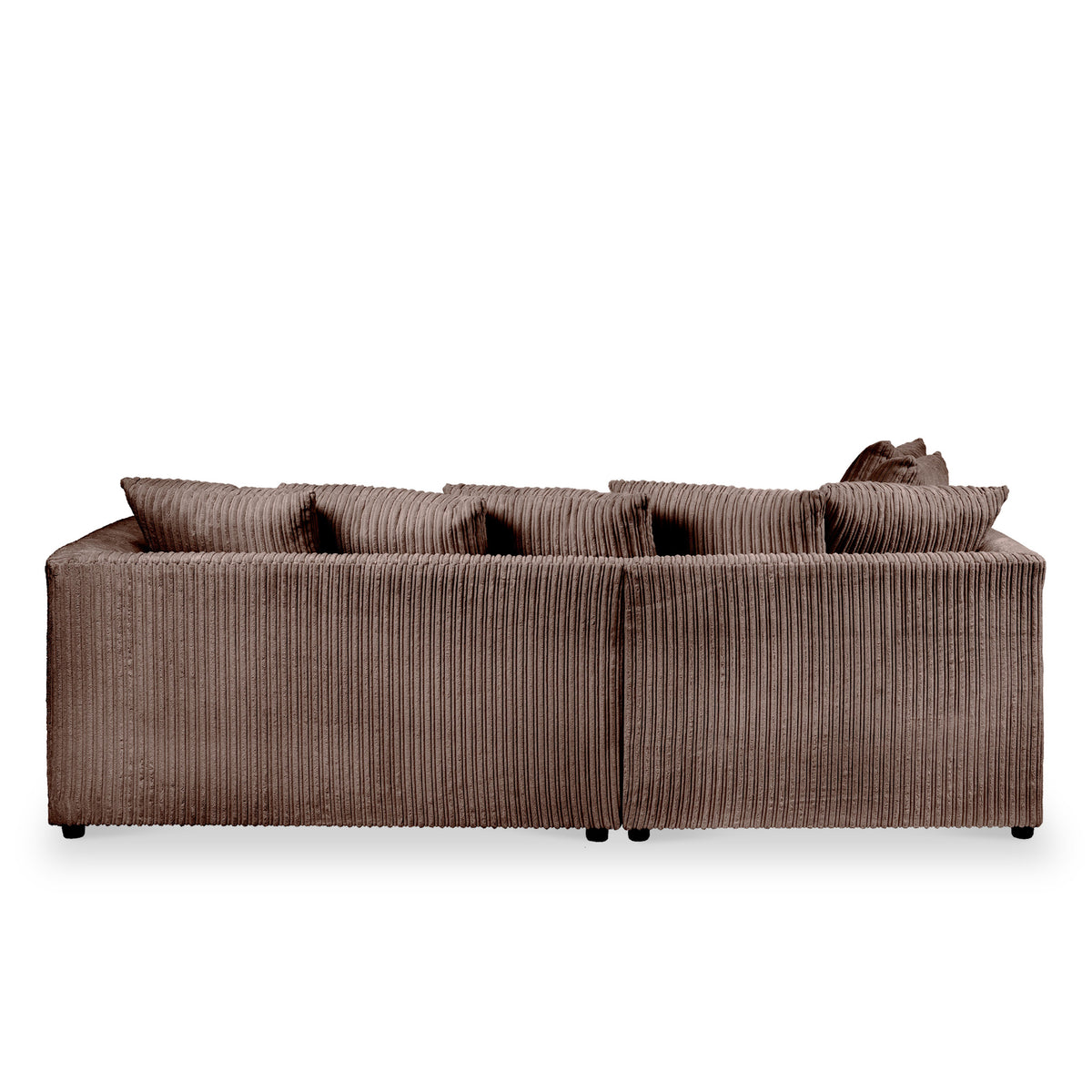 Bletchley Chocolate Left Hand Jumbo Cord Chaise Sofa from Roseland Furniture