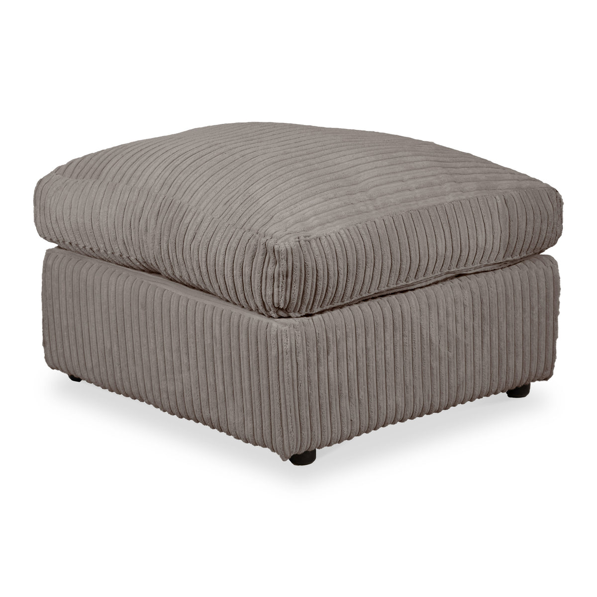 Bletchley Charcoal Jumbo Cord Footstool from Roseland Furniture