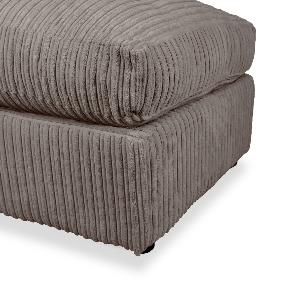 Bletchley Charcoal Jumbo Cord Footrest from Roseland Furniture