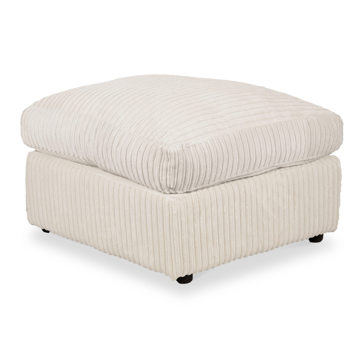 Bletchley Cream Jumbo Cord Footstool from Roseland Furniture