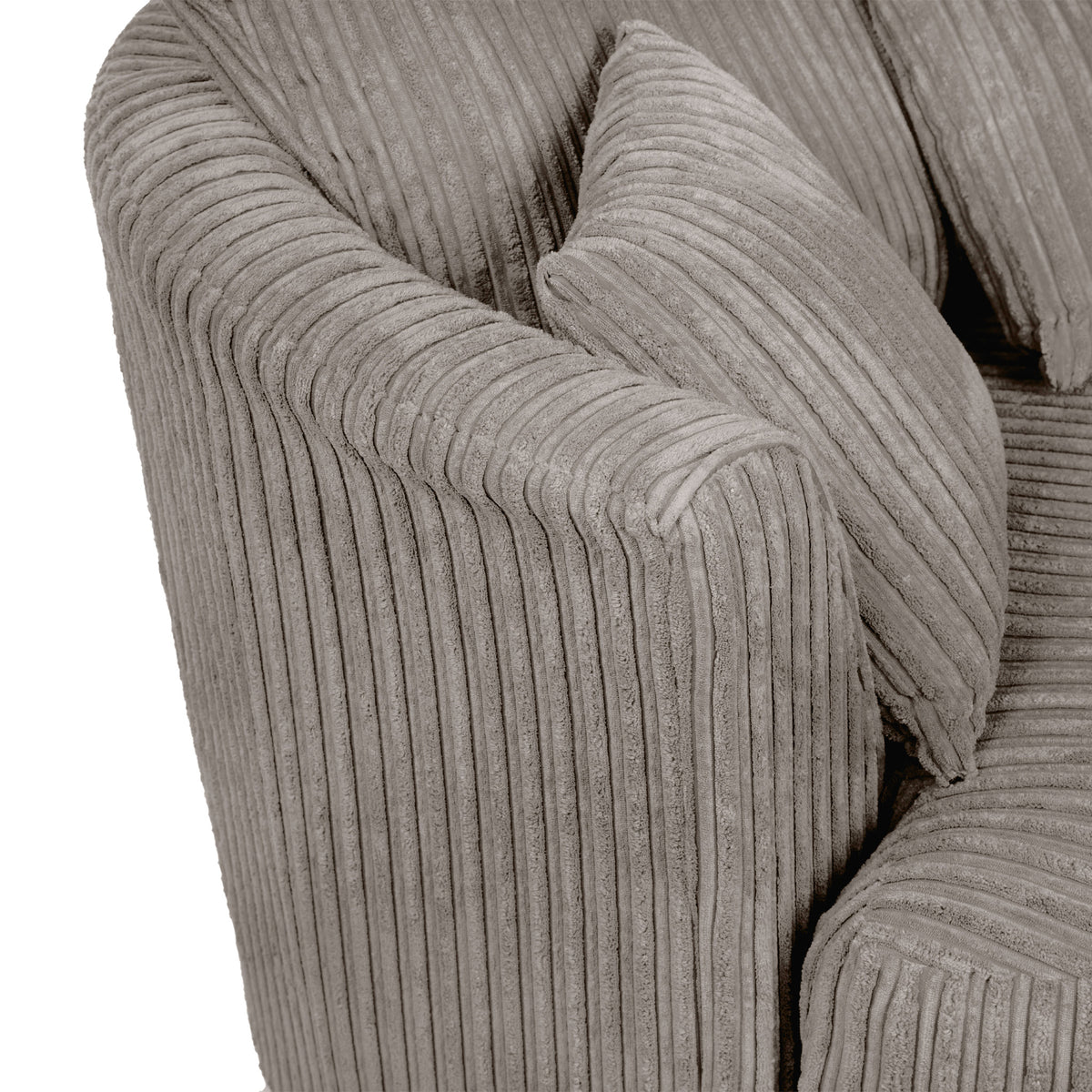 Bletchley Charcoal Jumbo Cord Swivel Chair from Roseland Furniture