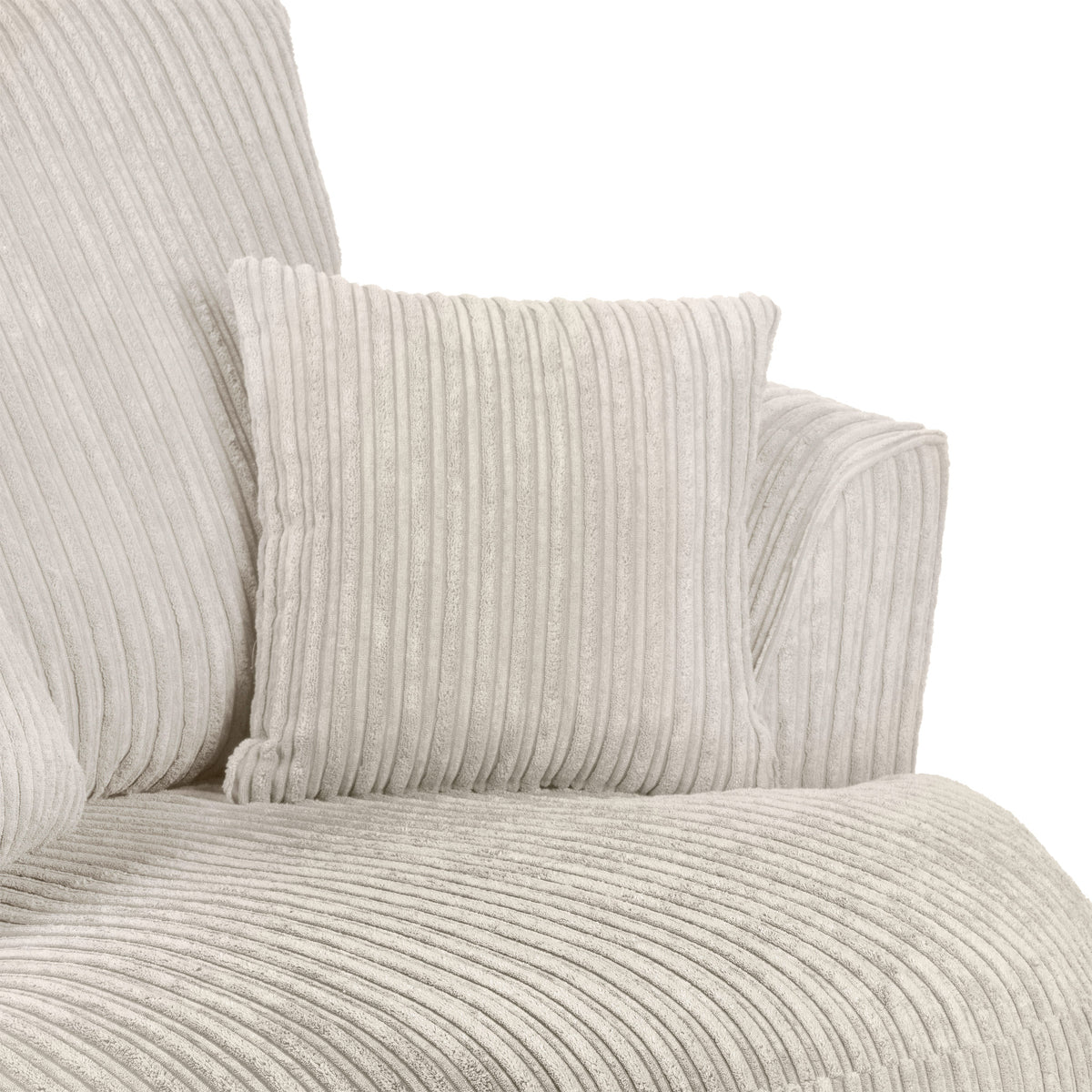 Bletchley Cream Jumbo Cord Swivel Chair from Roseland Furniture