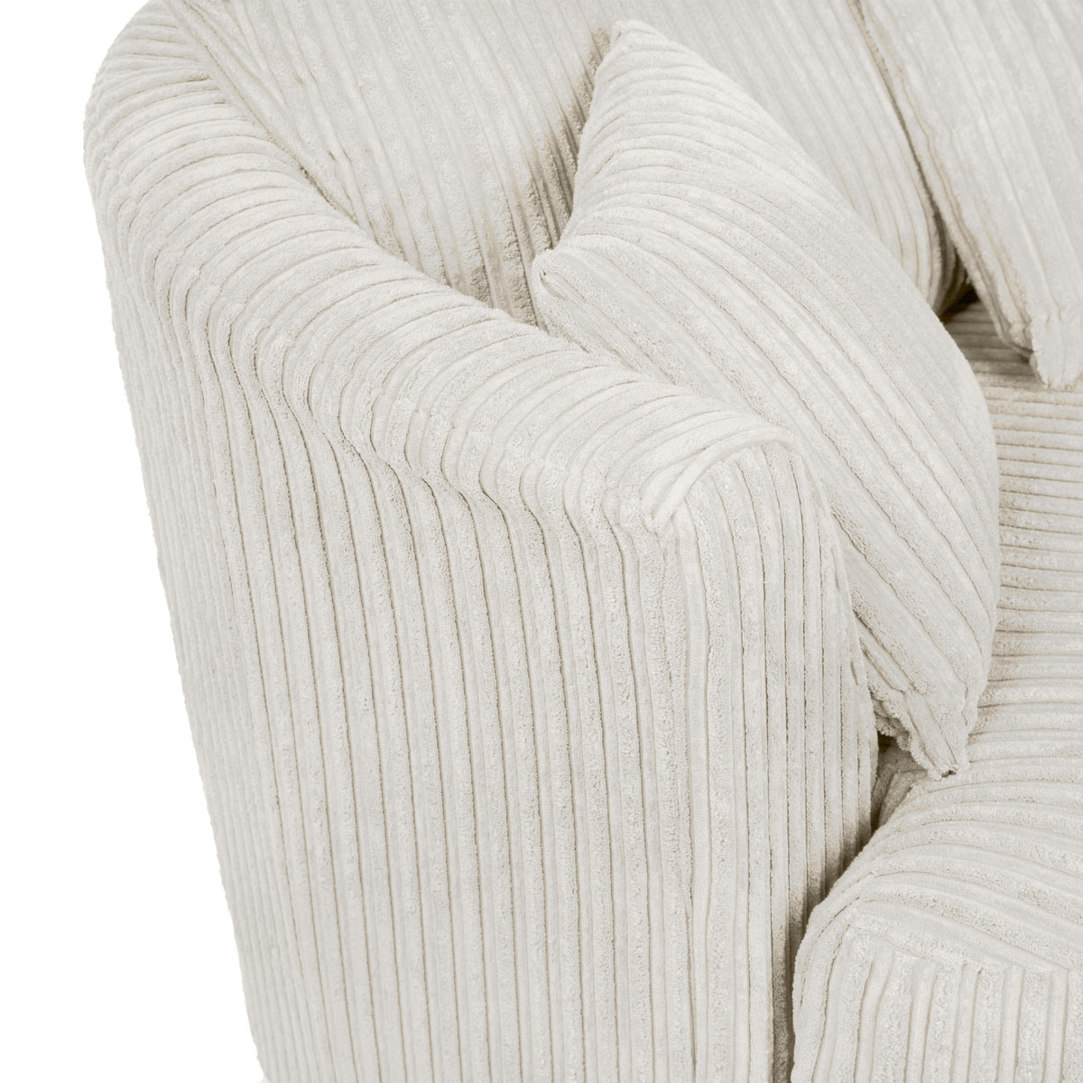Bletchley Cream Jumbo Cord Swivel Chair from Roseland Furniture