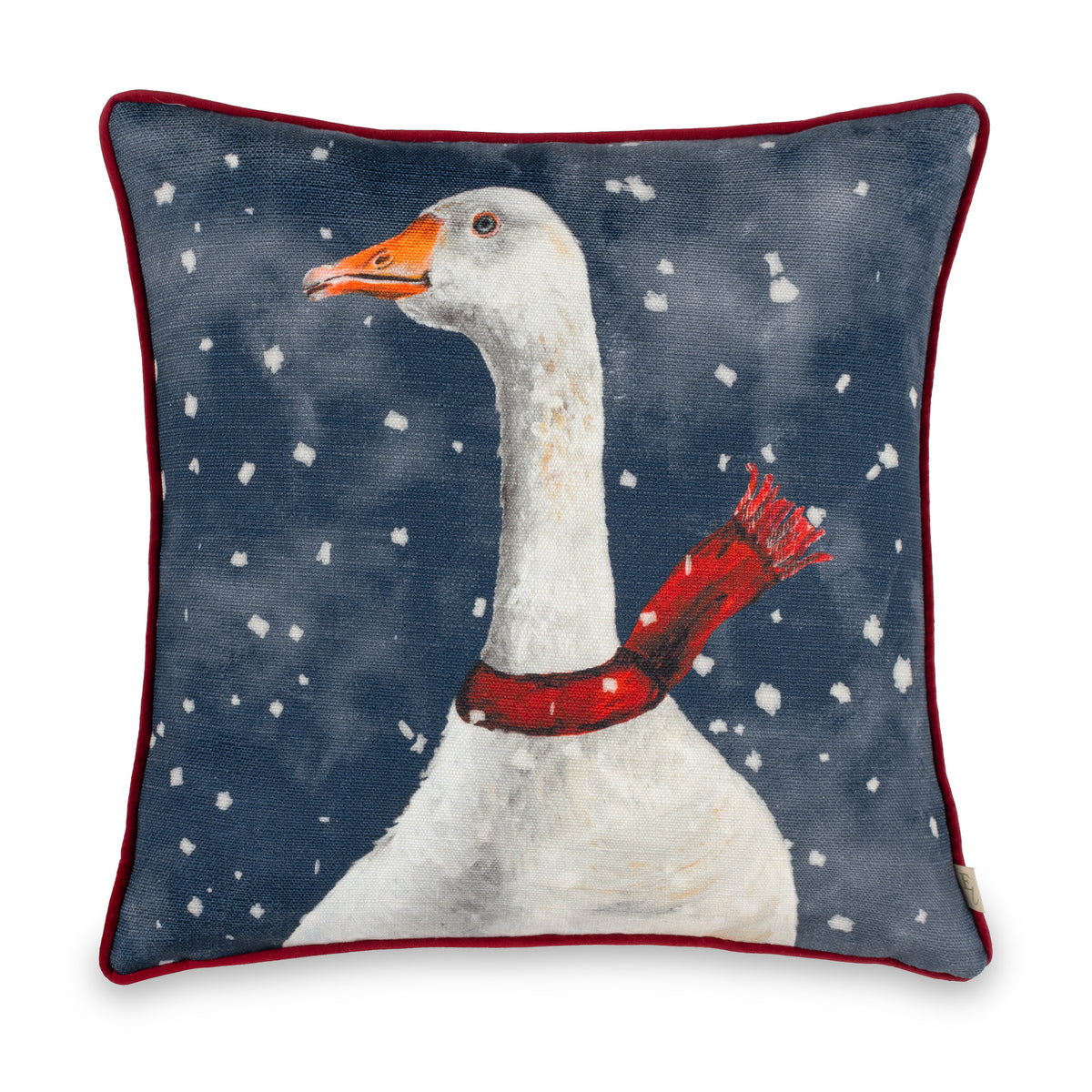 Christmas Goose 43x43 Cushion by Roseland Furniture