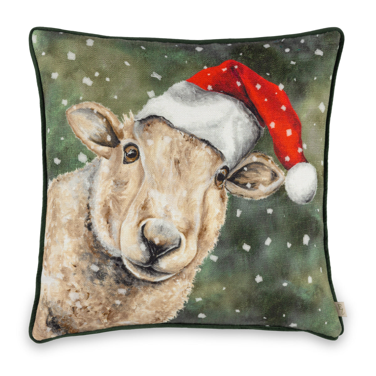 Christmas Sheep 43x43 Cushion by Roseland Furniture