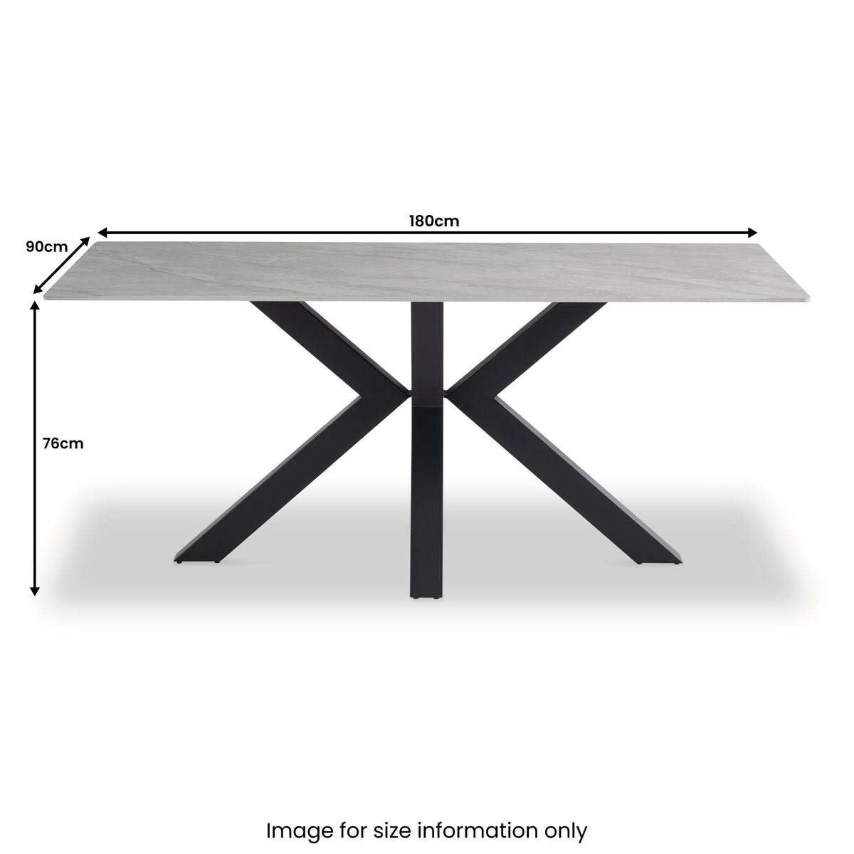 Earlsdon White & Gold Sintered Stone 180cm Dining Table for dining room