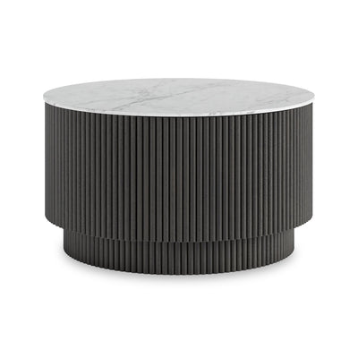 Milo Mango & Marble Round Fluted Coffee Table