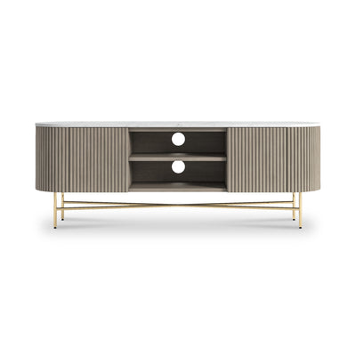 Amelie Grey Fluted Wide TV Unit