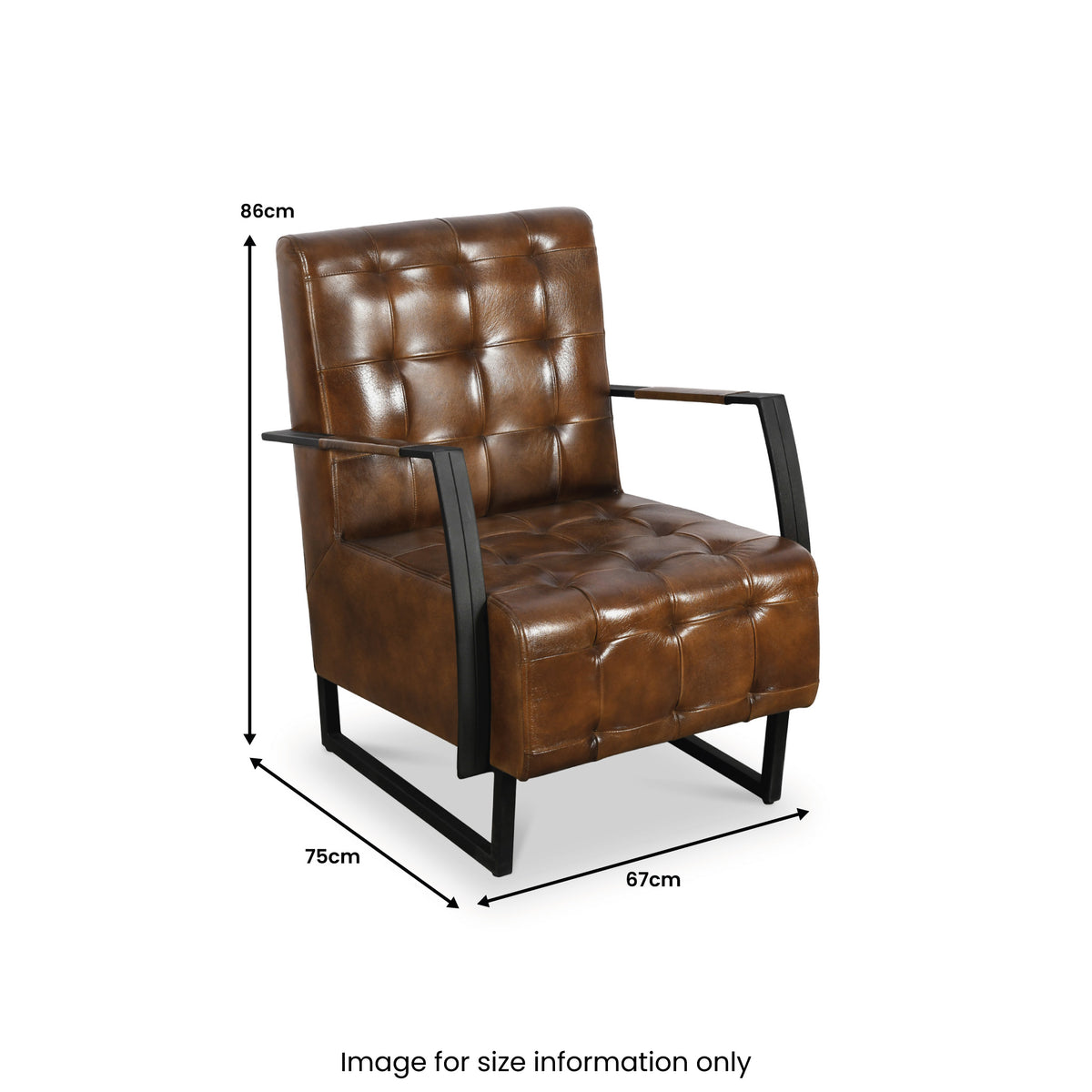 Lyon Leather Accent Chair from Roseland Furniture