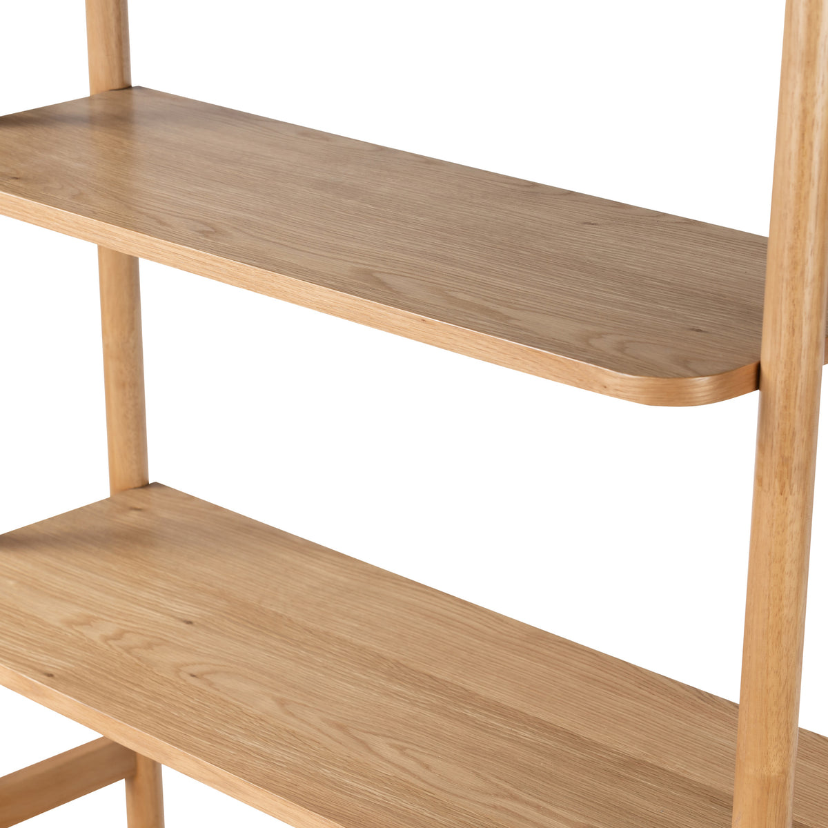 Shorwell Oak Large Bookcase with 2 Door Slatted Cupboard