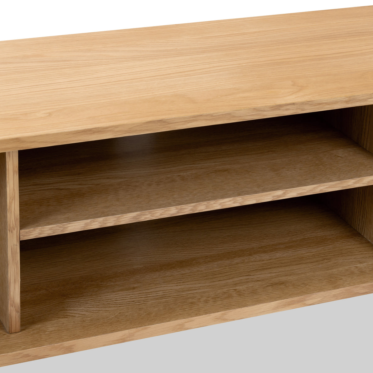 Shorwell Oak 130cm Slatted TV Unit