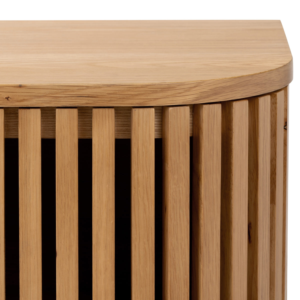 Shorwell Oak Slatted Small 2 Door Sideboard Cabinet