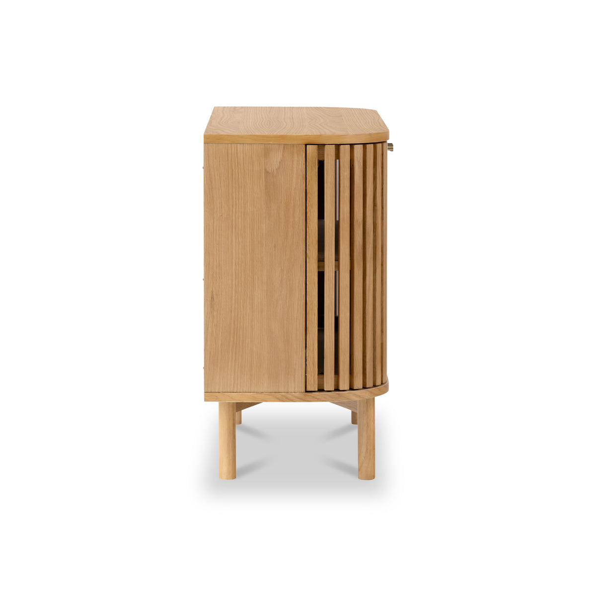Shorwell Oak Slatted Small 2 Door Sideboard Cabinet