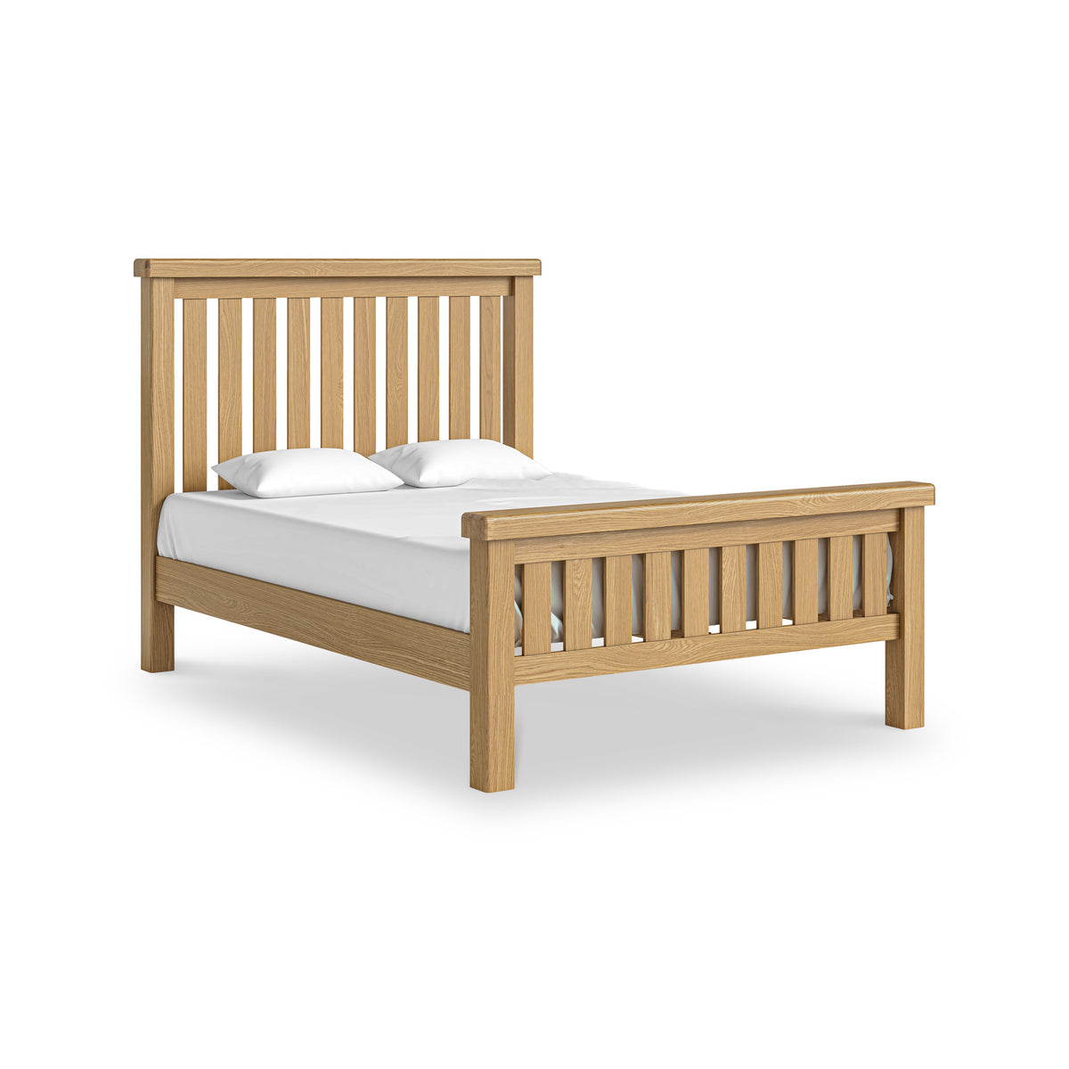 Portland Oak Bed Frame Double from Roseland Furniture