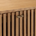Shorwell Oak Slatted 2 Drawer 2 Door Cabinet