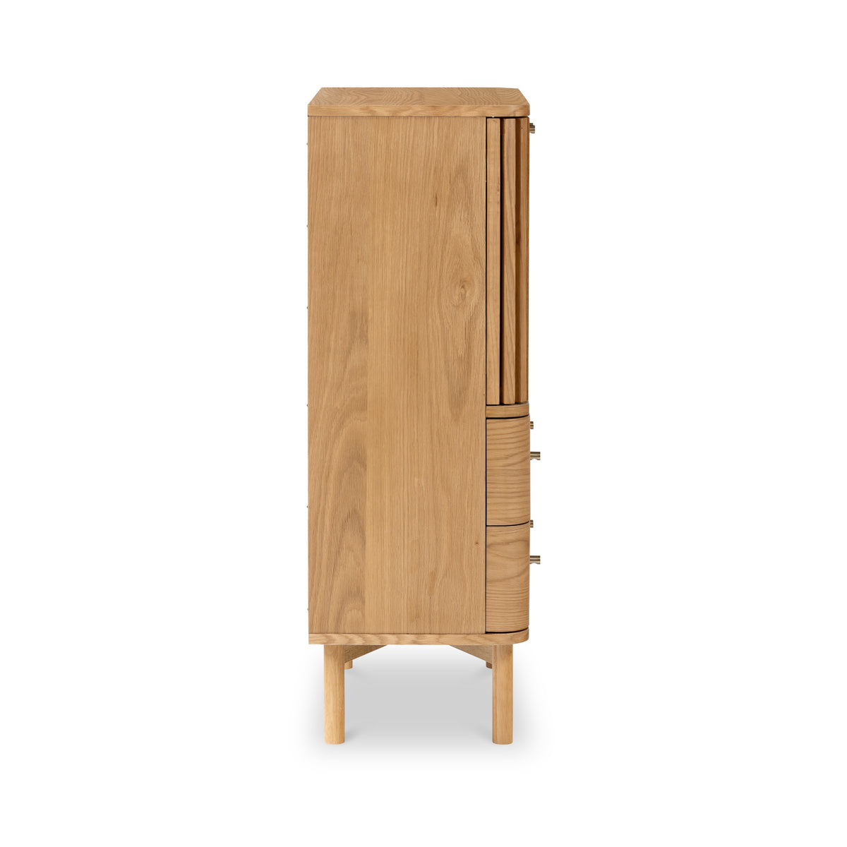 Shorwell Oak Slatted 2 Drawer 2 Door Cabinet