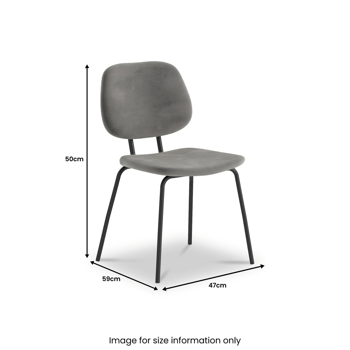 Keswick Velvet Grey Dining Chair from Roseland Furniture