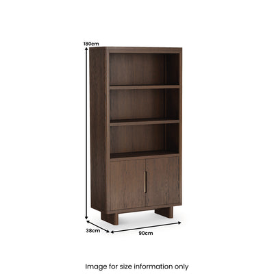 Mylor Oak 2 Door Display Bookcase
