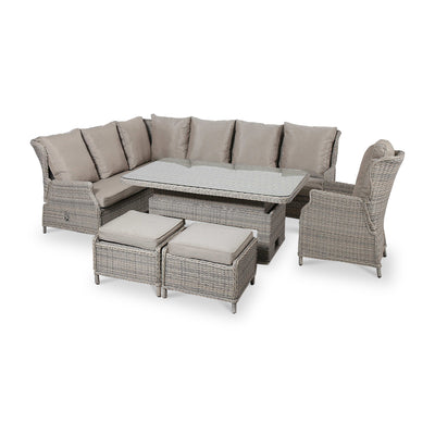 Maze Cotswold Reclining Rattan Corner Dining with Rising Table