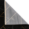 Fenway Black & Gold Geometric Super Soft Rug