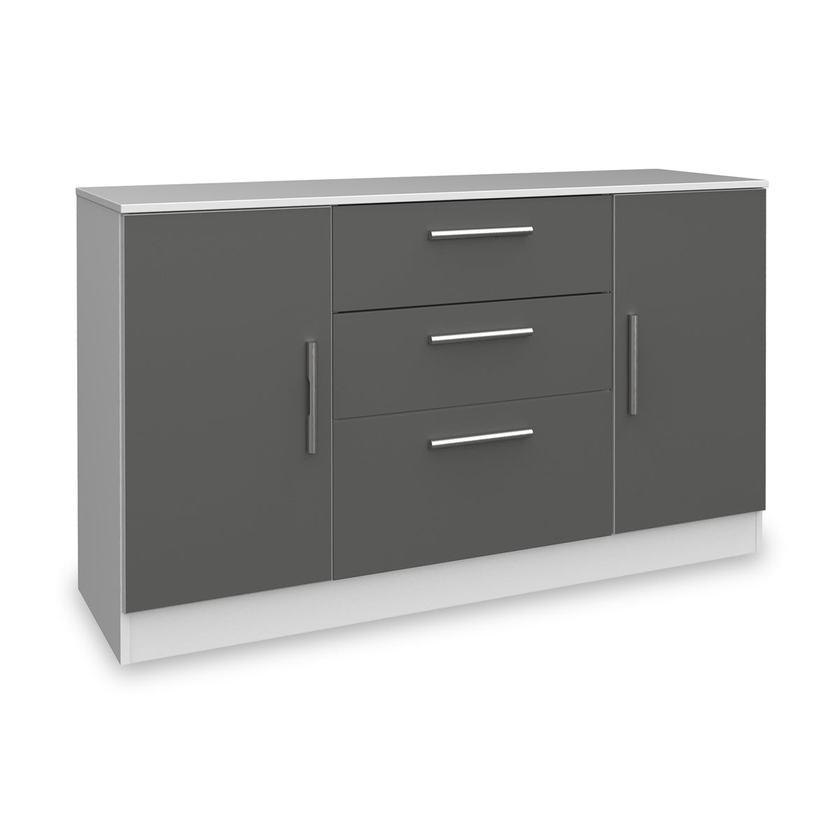 Blakely Grey and White 2 Door 3 Drawer Sideboard from Roseland Furniture