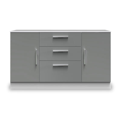 Blakely Grey and White 2 Door 3 Drawer Sideboard