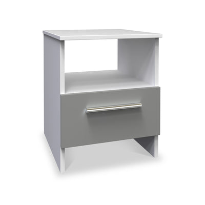 Blakely Grey and White 1 Drawer Lamp Table